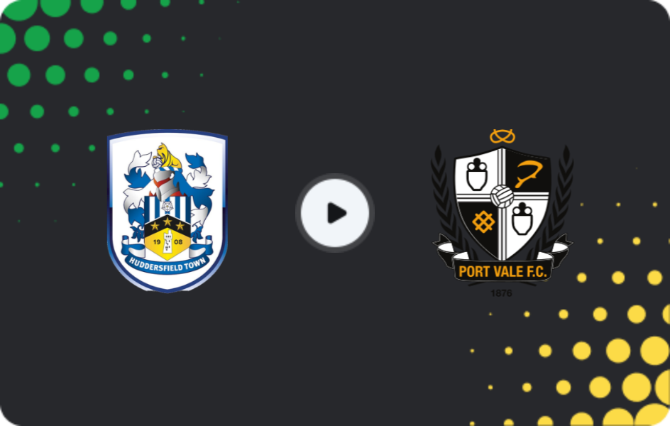 Where to watch Huddersfield — Port Vale, League One, 26.12.2025