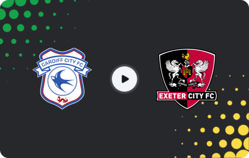 Where to watch Cardiff City — Exeter City, League One, 26.12.2025