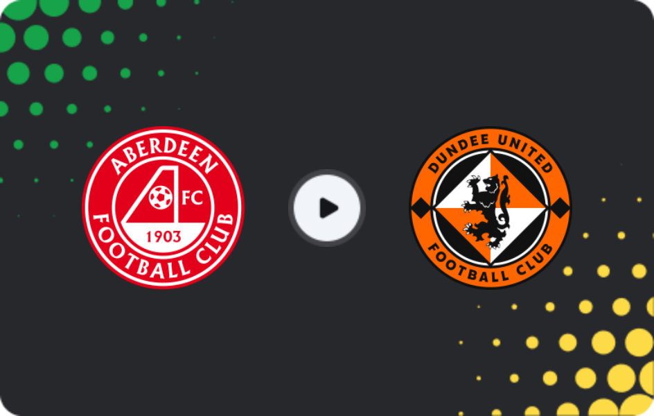 Where to watch Aberdeen — Dundee United, Premiership, 27.12.2025