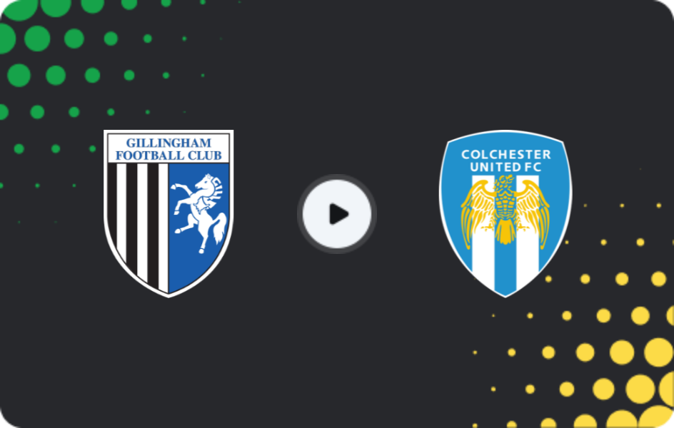 Where to watch Gillingham — Colchester, League Two, 29.12.2025