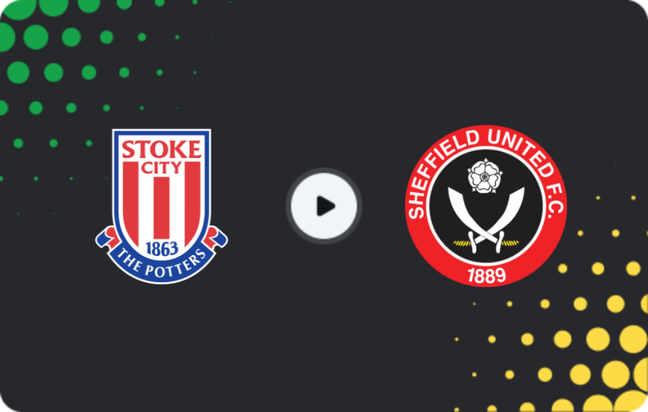 Where to watch Stoke City — Sheffield United, Championship, 29.12.2025
