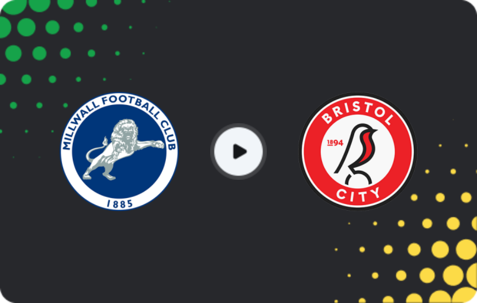 Where to watch Millwall — Bristol City, Championship, 29.12.2025