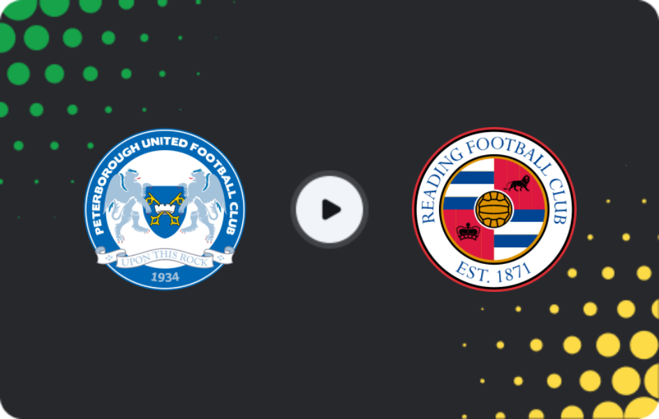 Where to watch Peterborough — Reading, League One, 29.12.2025