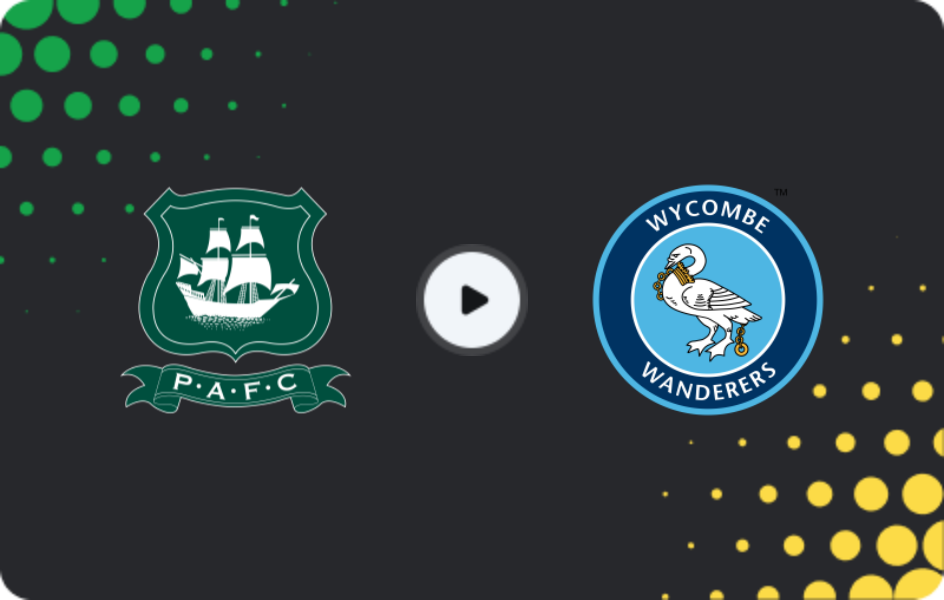 Where to watch Plymouth Argyle — Wycombe, League One, 29.12.2025