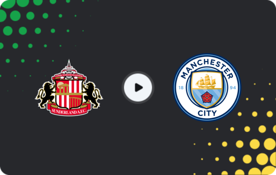 Where to watch Sunderland — Manchester City, Premier League, 01.01.2026