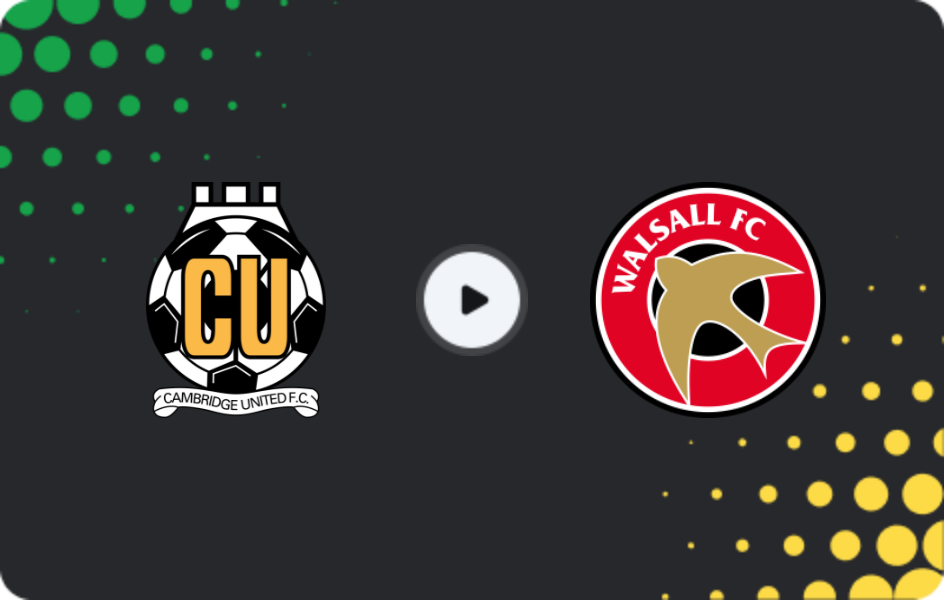 Where to watch Cambridge United — Walsall, League Two, 01.01.2026