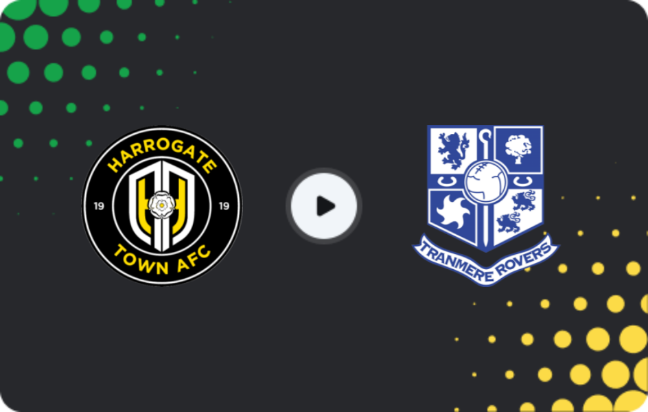 Where to watch Harrogate Town — Tranmere, League Two, 01.01.2026
