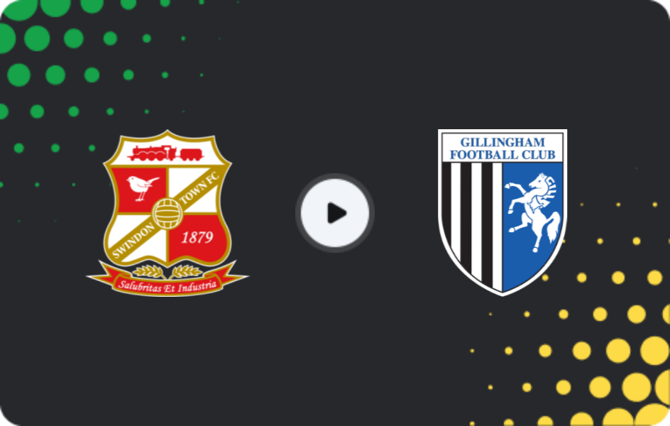 Where to watch Swindon Town — Gillingham, League Two, 01.01.2026