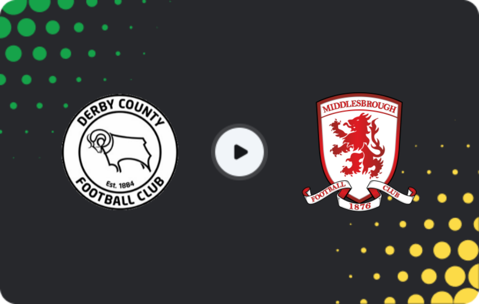 Where to watch Derby County — Middlesbrough, Championship, 01.01.2026