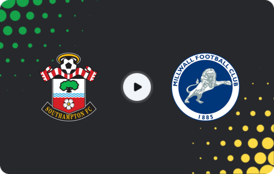 Where to watch Southampton — Millwall, Championship, 01.01.2026