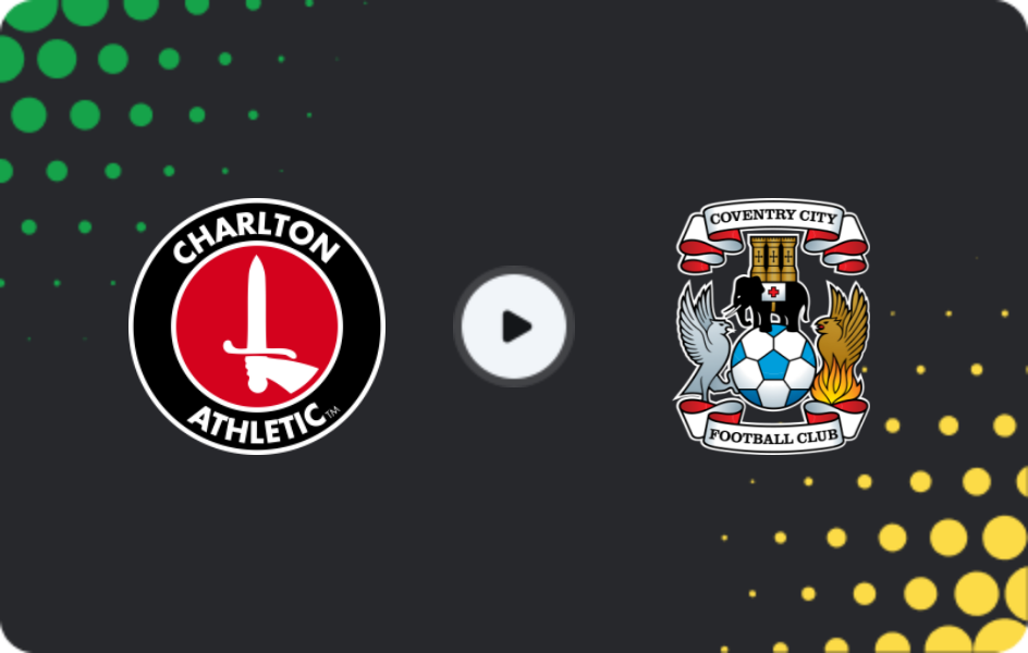 Where to watch Charlton Athletic — Coventry, Championship, 01.01.2026