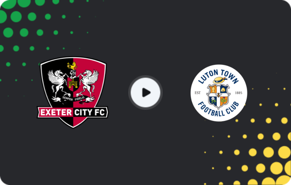 Where to watch Exeter City — Luton Town, League One, 01.01.2026