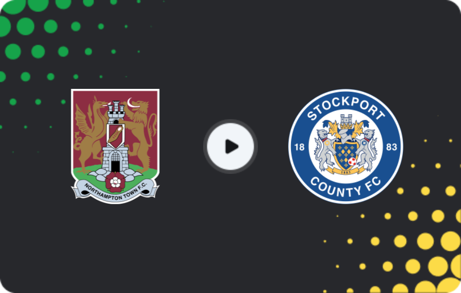 Where to watch Northampton — Stockport County, League One, 01.01.2026