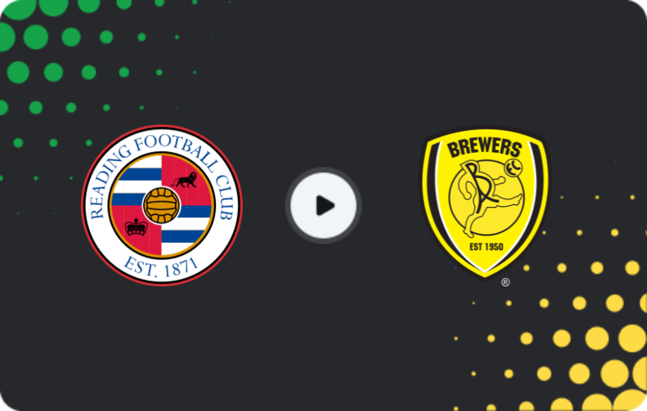 Where to watch Reading — Burton Albion, League One, 01.01.2026