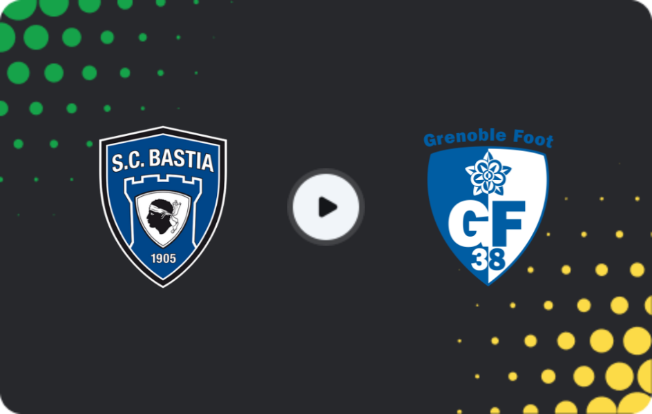 Where to watch Bastia — Grenoble, Ligue 2, 03.01.2026