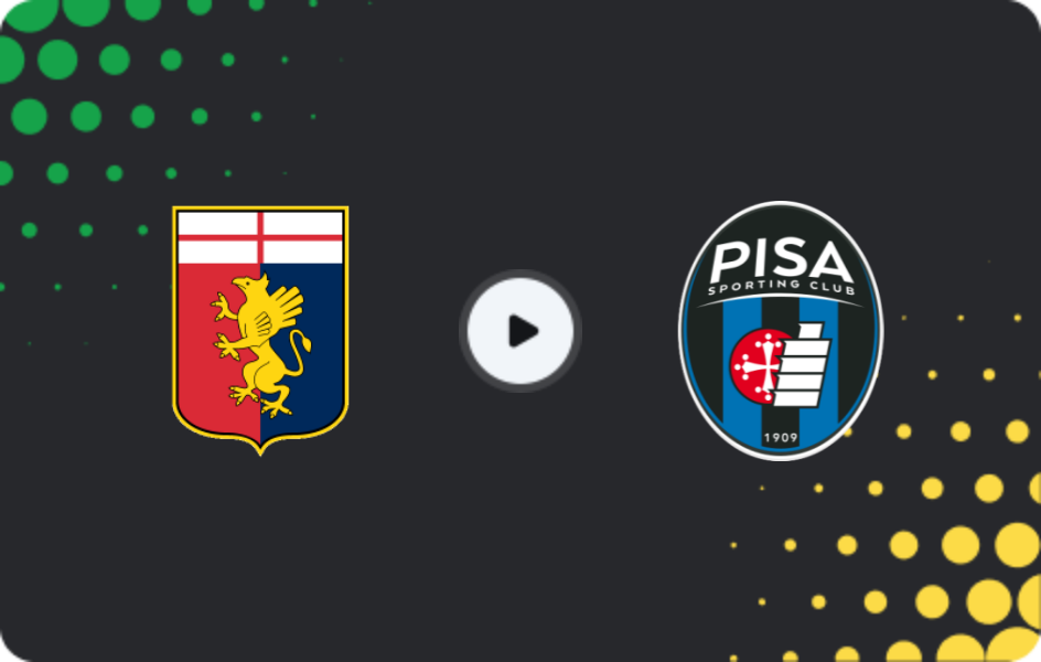 Where to watch Genoa — Pisa, Serie A, 03.01.2026