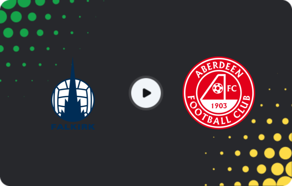 Where to watch Falkirk — Aberdeen, Premiership, 03.01.2026