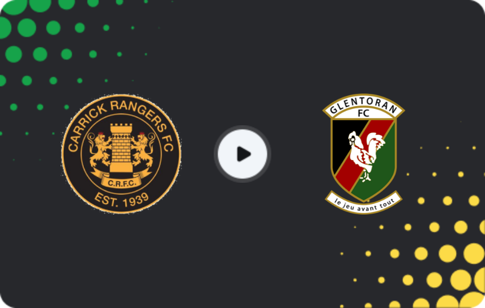 Where to watch Carrick Rangers — Glentoran, Premiership, 03.01.2026