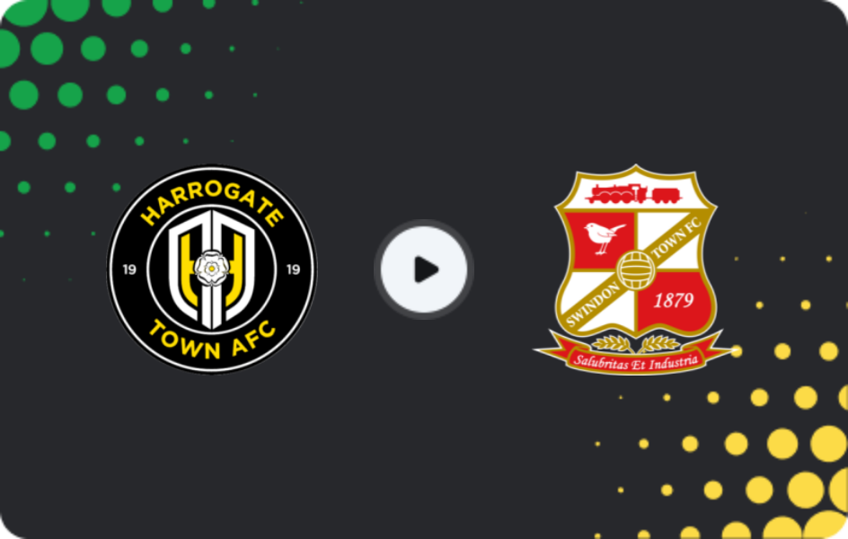 Where to watch Harrogate Town — Swindon Town, League Two, 04.01.2026