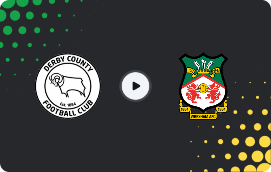 Where to watch Derby County — Wrexham, Championship, 04.01.2026