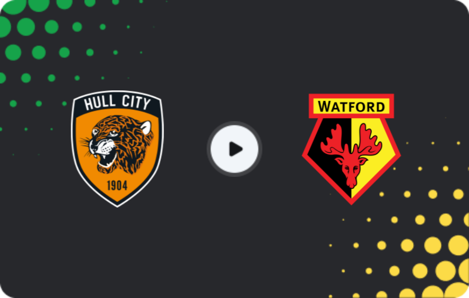 Where to watch Hull City — Watford, Championship, 04.01.2026