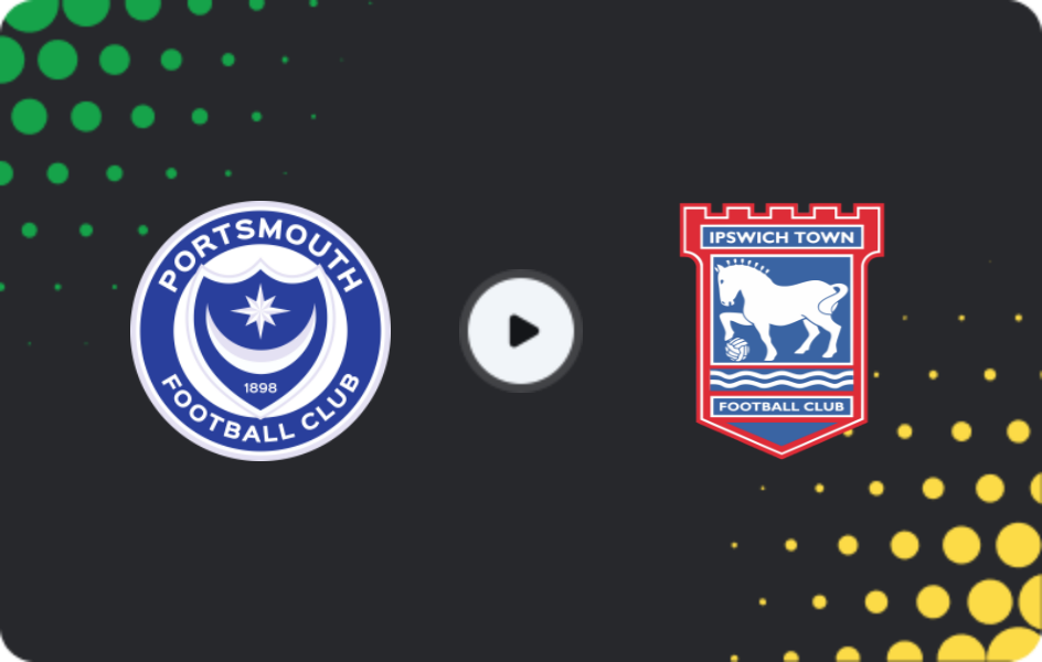 Where to watch Portsmouth — Ipswich Town, Championship, 04.01.2026