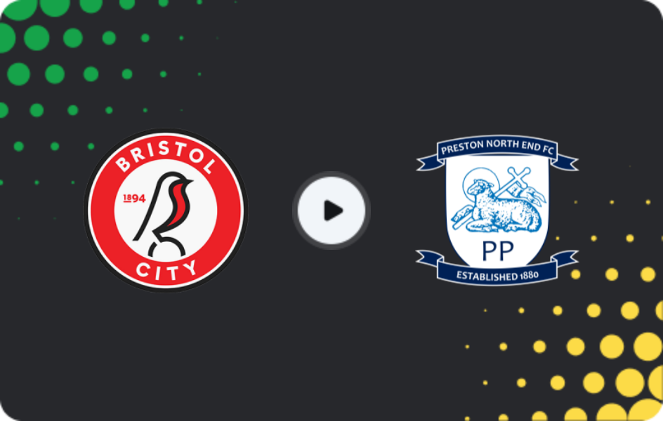Where to watch Bristol City — Preston, Championship, 04.01.2026