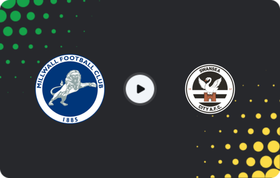 Where to watch Millwall — Swansea, Championship, 04.01.2026