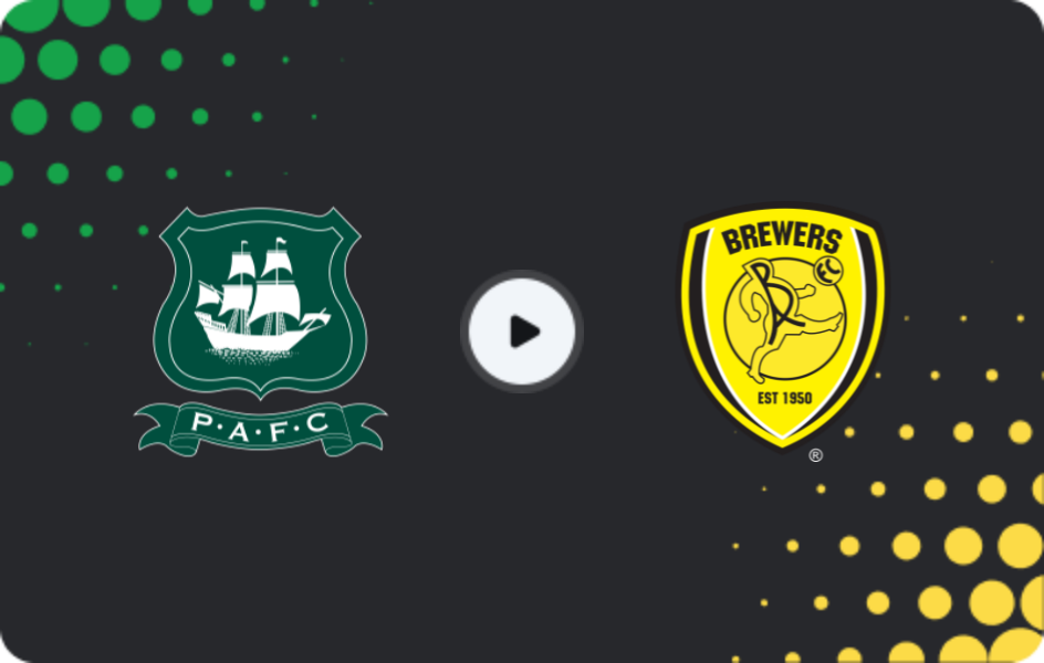 Where to watch Plymouth Argyle — Burton Albion, League One, 04.01.2026