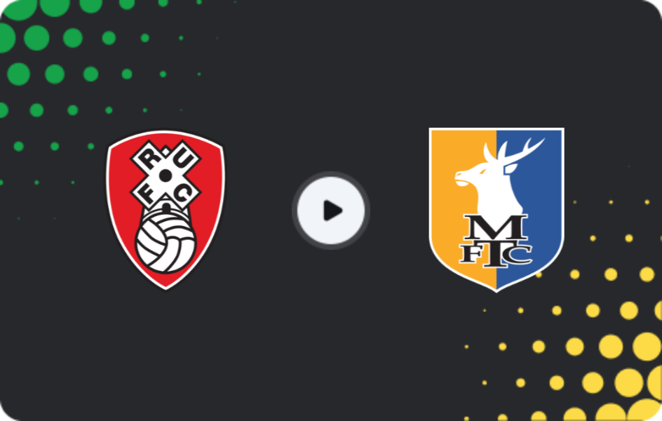 Where to watch Rotherham — Mansfield Town, League One, 04.01.2026