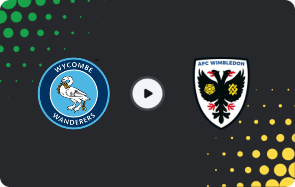 Where to watch Wycombe — AFC Wimbledon, League One, 04.01.2026