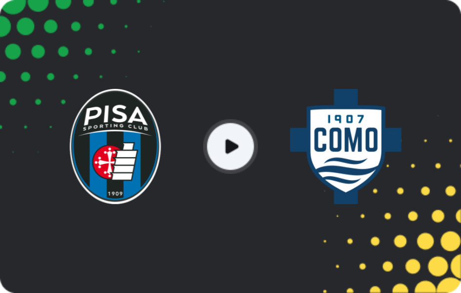 Where to watch Pisa — Como, Serie A, 06.01.2026