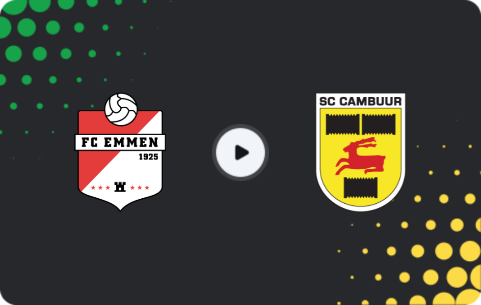 Where to watch Emmen — Cambuur, Eerste Divisie, 09.01.2026