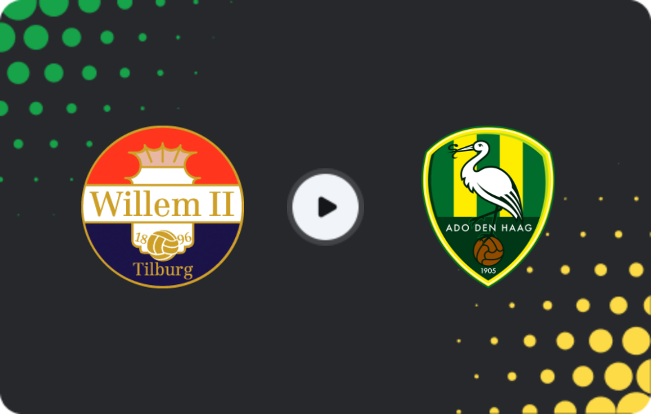 Where to watch Willem II — ADO Den Haag, Eerste Divisie, 09.01.2026