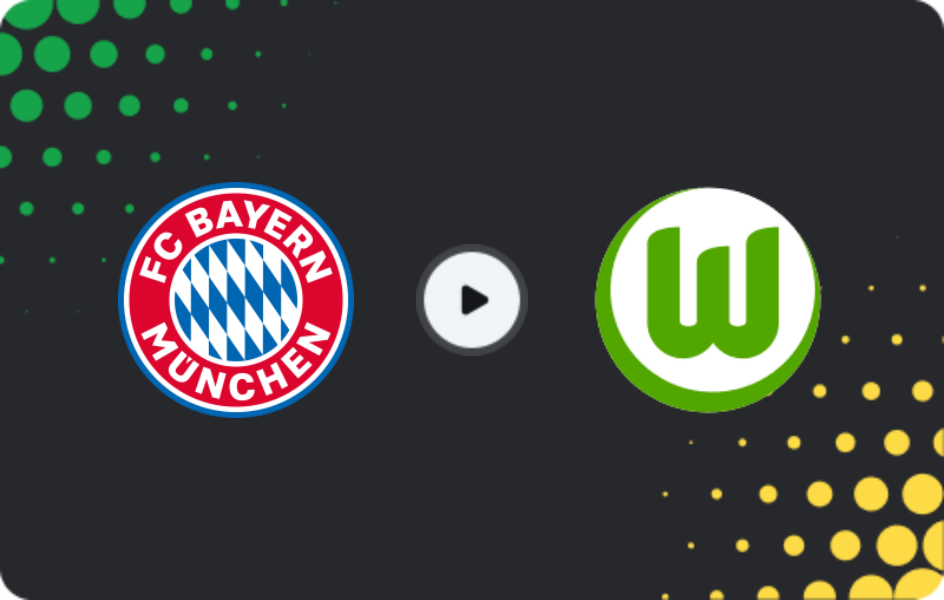 Where to watch Bayern — VfL Wolfsburg, Bundesliga, 11.01.2026