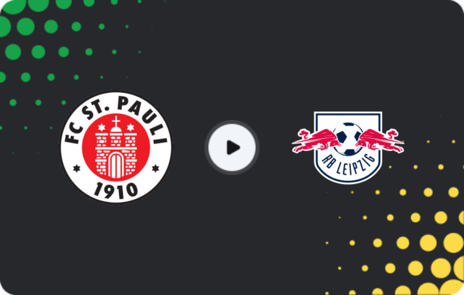 Where to watch St. Pauli — RB Leipzig, Bundesliga, 10.01.2026