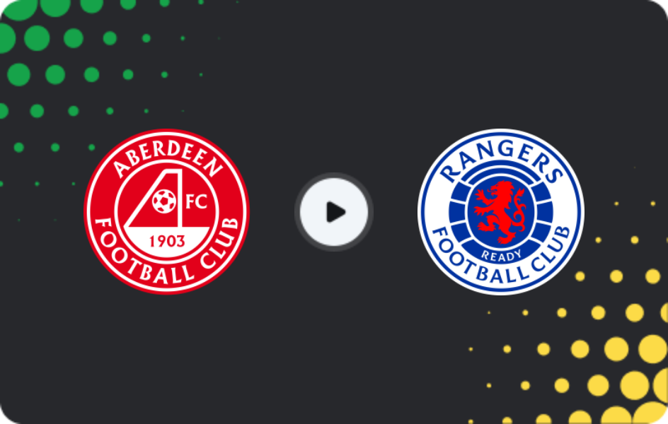 Where to watch Aberdeen — Rangers, Premiership, 11.01.2026