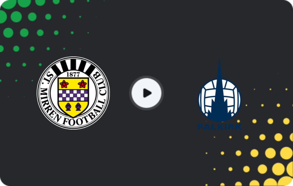 Where to watch St. Mirren — Falkirk, Premiership, 10.01.2026