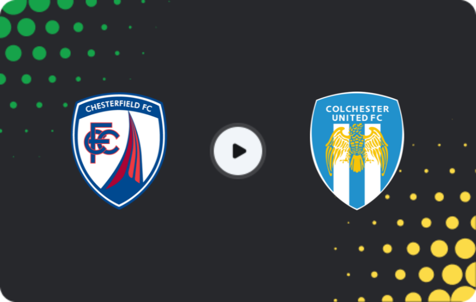 Where to watch Chesterfield — Colchester, League Two, 10.01.2026
