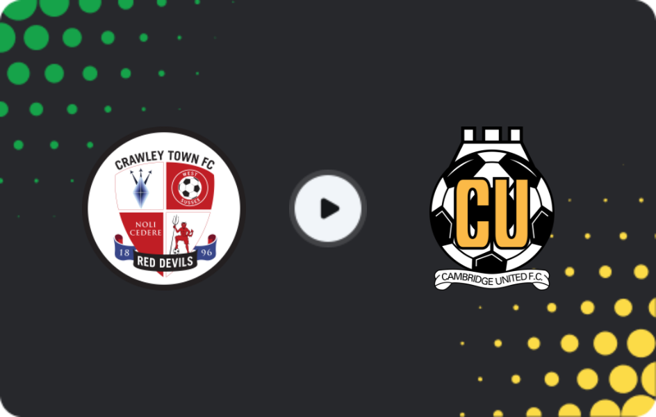Where to watch Crawley Town — Cambridge United, League Two, 10.02.2026