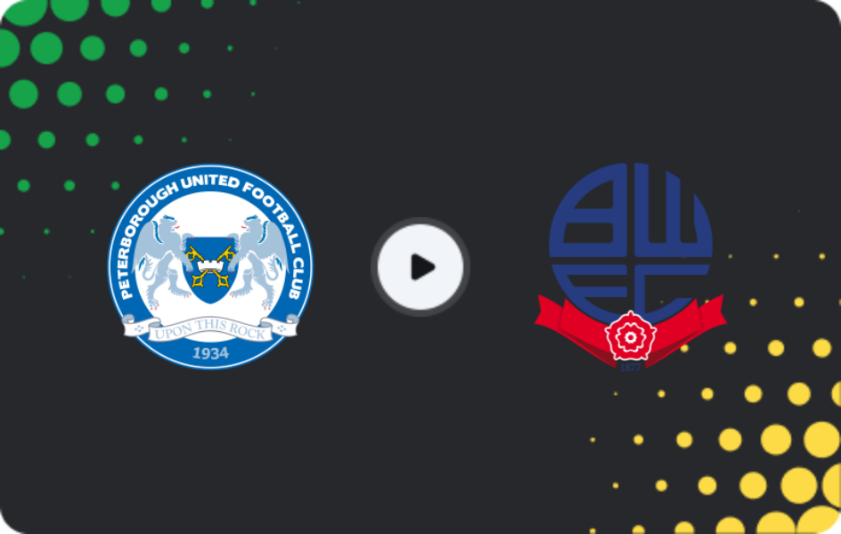 Where to watch Peterborough — Bolton Wanderers, League One, 10.01.2026