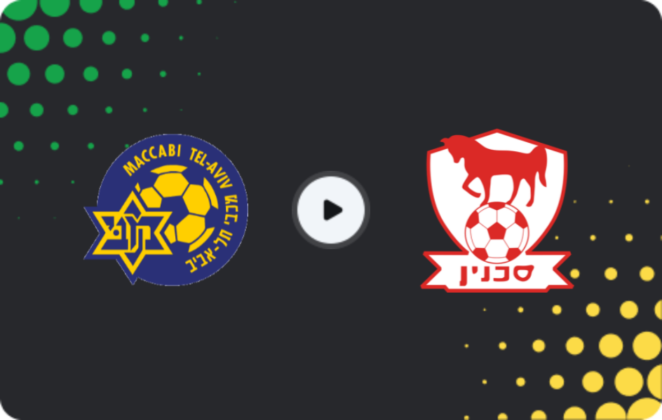 Where to watch Maccabi Tel Aviv — Bnei Sakhnin, Ligat Ha'al, 10.01.2026