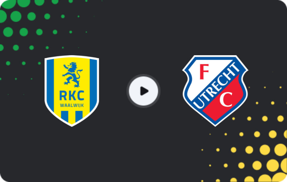 Where to watch Waalwijk — Jong Utrecht, Eerste Divisie, 10.01.2026
