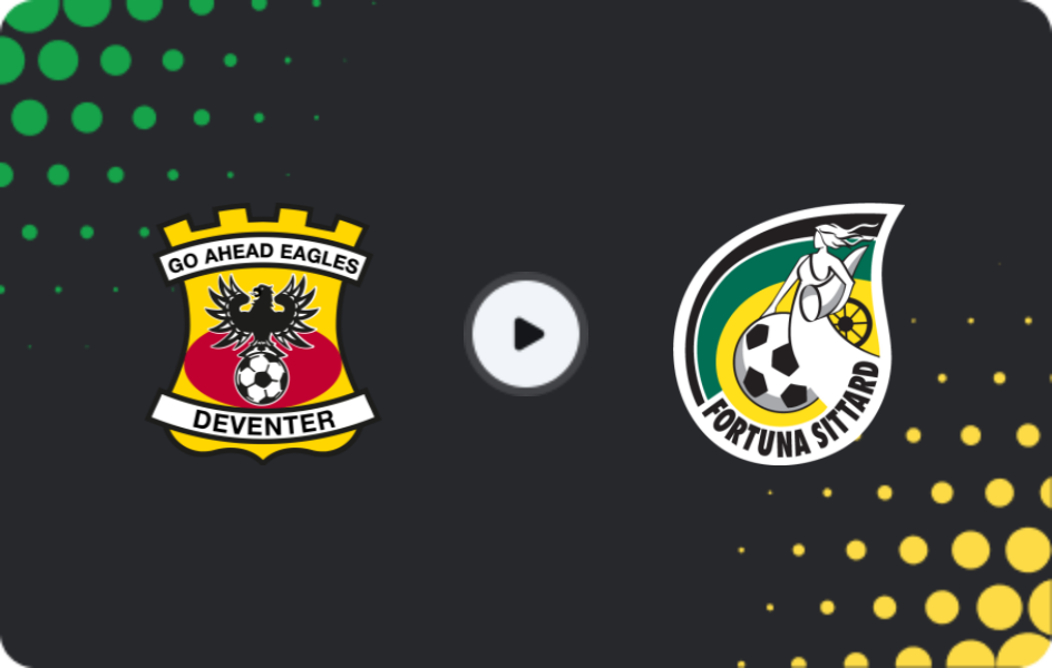 Where to watch Go Ahead Eagles — Fortuna Sittard, Eredivisie, 11.01.2026