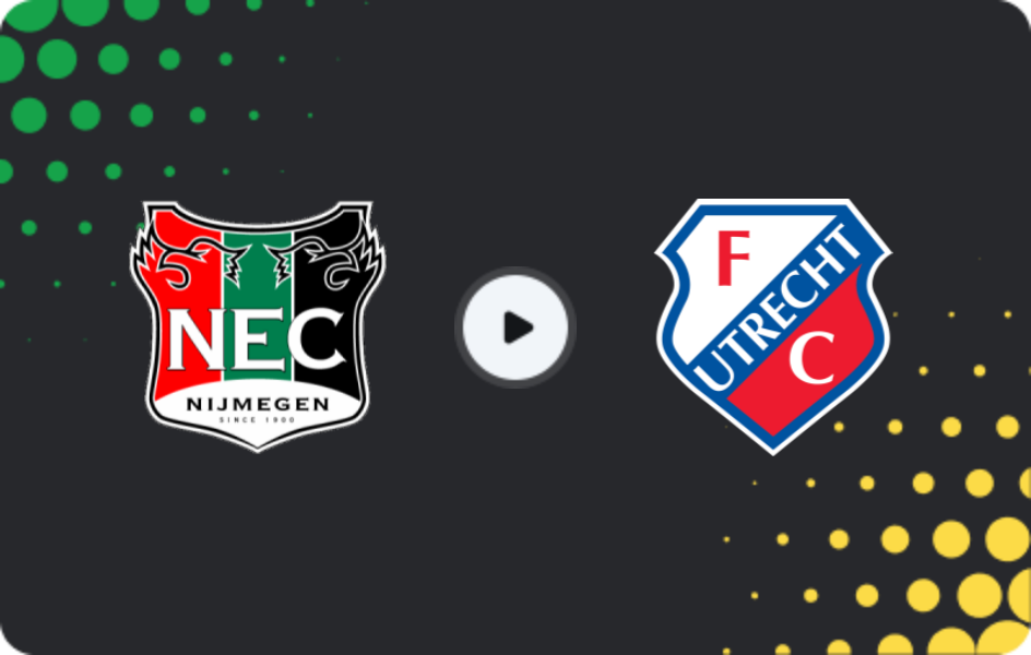 Where to watch NEC Nijmegen — Utrecht, Eredivisie, 09.01.2026