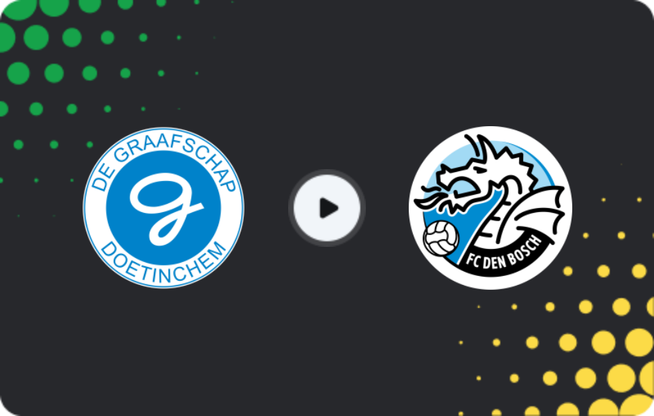 Where to watch De Graafschap — Den Bosch, Eerste Divisie, 11.01.2026