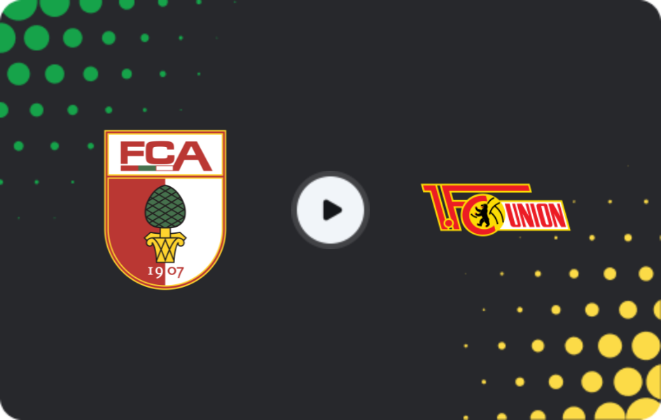 Where to watch Augsburg — Union Berlin, Bundesliga, 15.01.2026