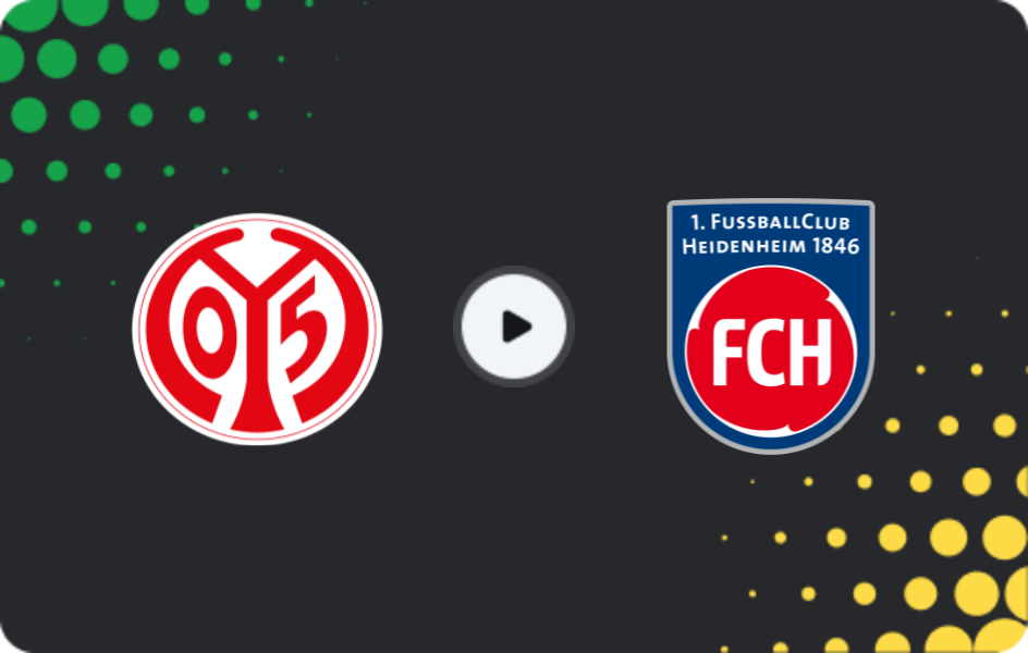 Where to watch Mainz 05 — Heidenheim, Bundesliga, 13.01.2026