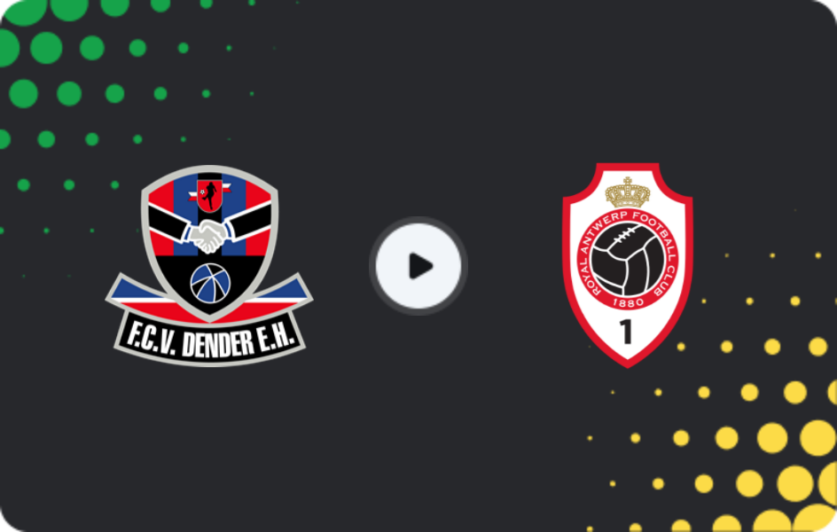 Where to watch Dender — Royal Antwerp, Jupiler Pro League, 17.01.2026