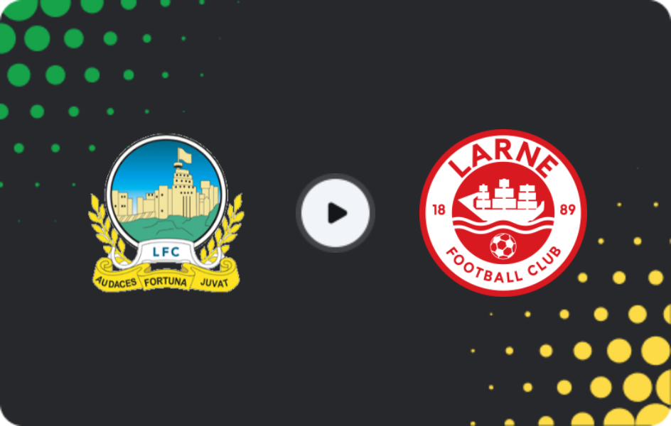 Where to watch Linfield — Larne, Premiership, 16.01.2026